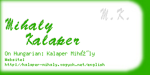 mihaly kalaper business card